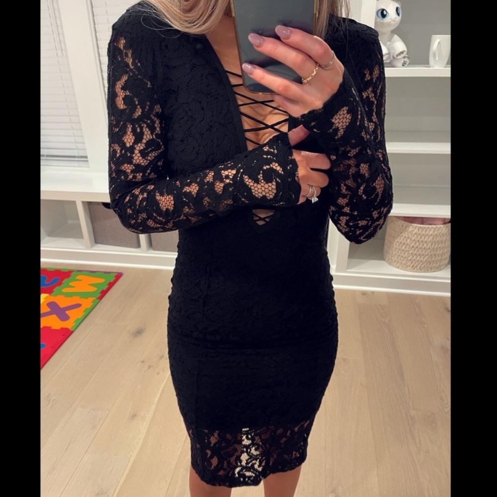 Bardot lace dress